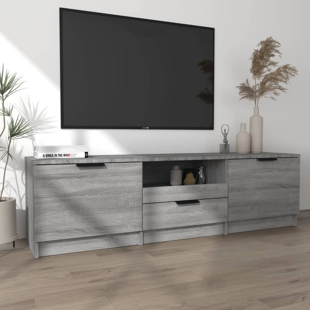 Meuble TV Sonoma gris 140x35x40 cm Bois d'ingénierie