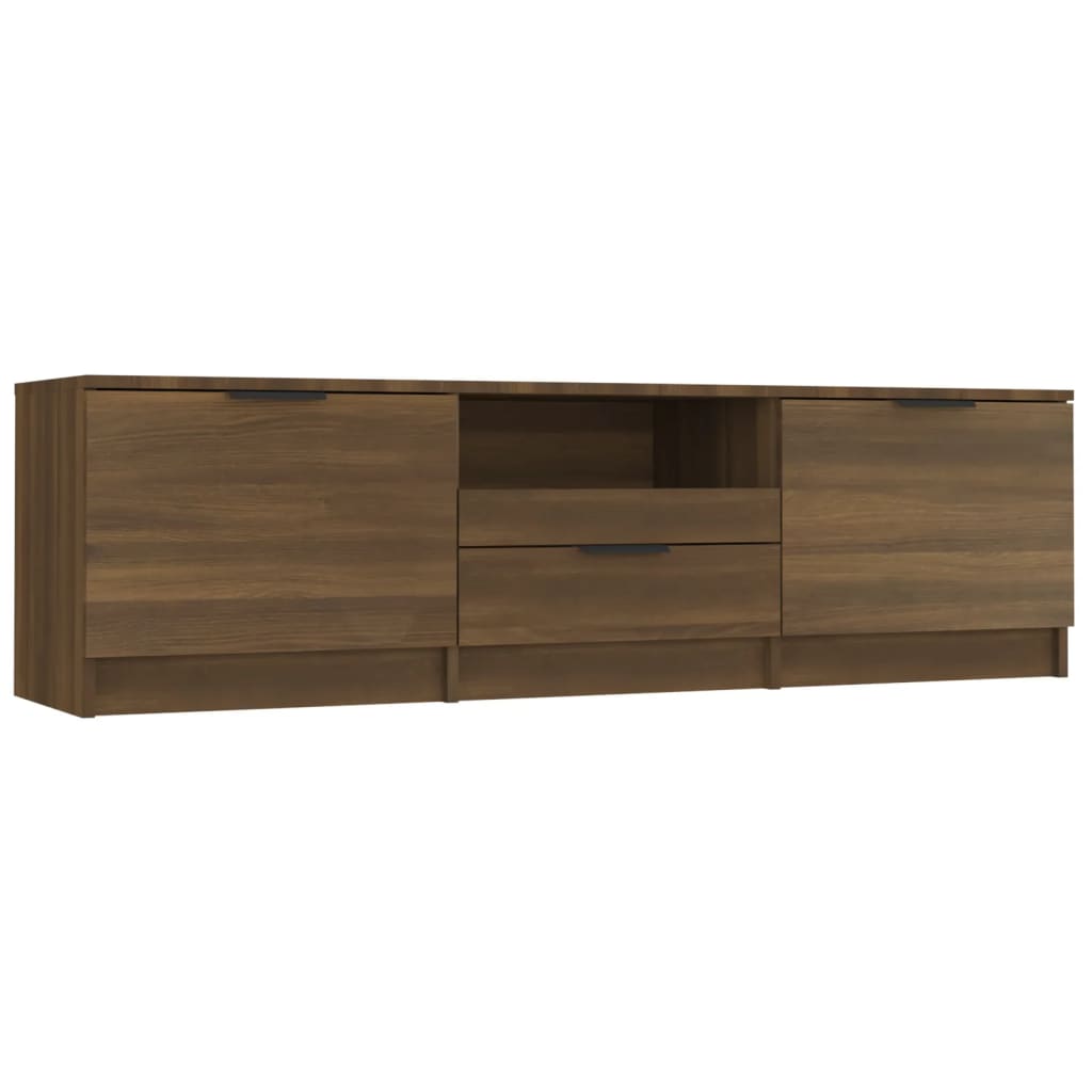 Meuble TV Chêne marron 140x35x40 cm Bois d'ingénierie