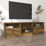 Meuble TV Chêne fumé 150x33,5x45 cm Bois d'ingénierie