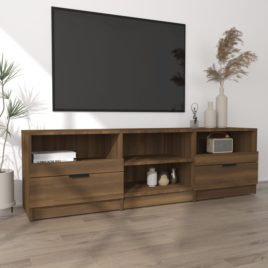 Meuble TV Chêne marron 150x33,5x45 cm Bois d'ingénierie