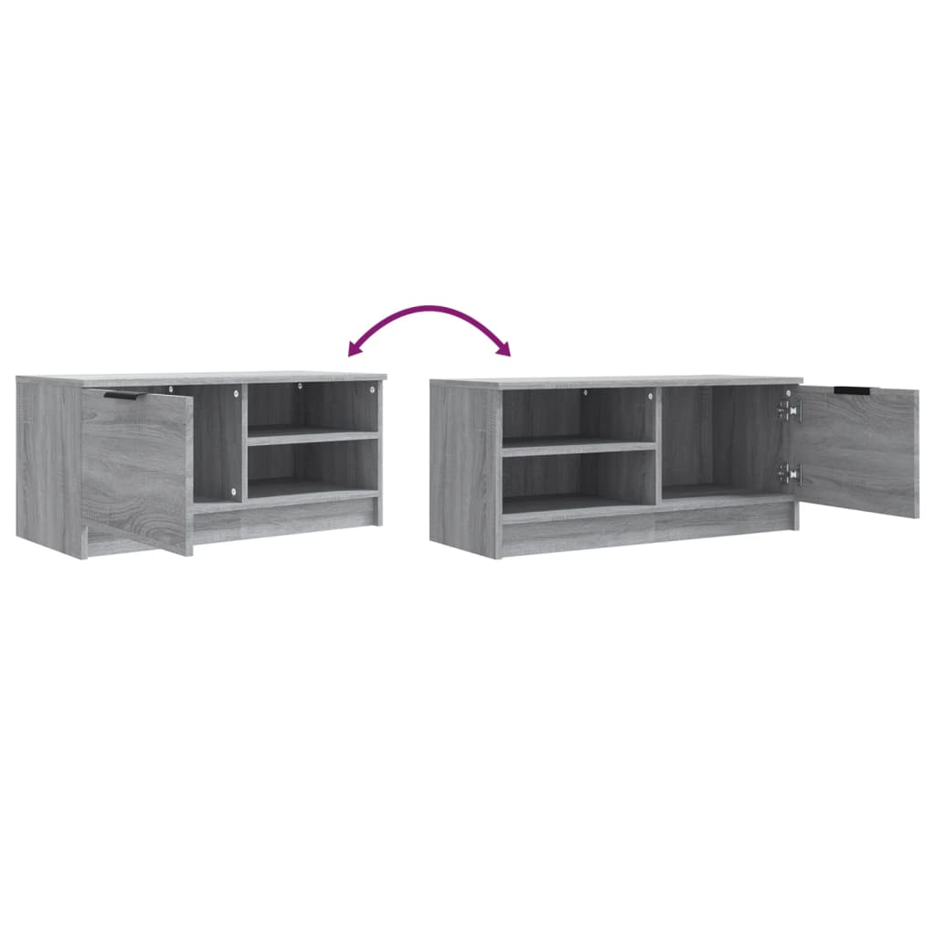 Meuble TV Sonoma gris 80x35x36,5 cm Bois d'ingénierie