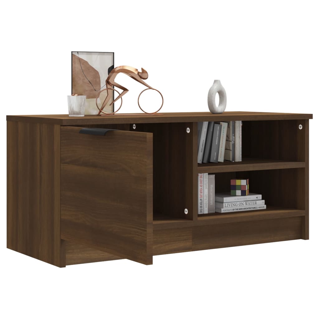 Meuble TV Chêne marron 80x35x36,5 cm Bois d'ingénierie