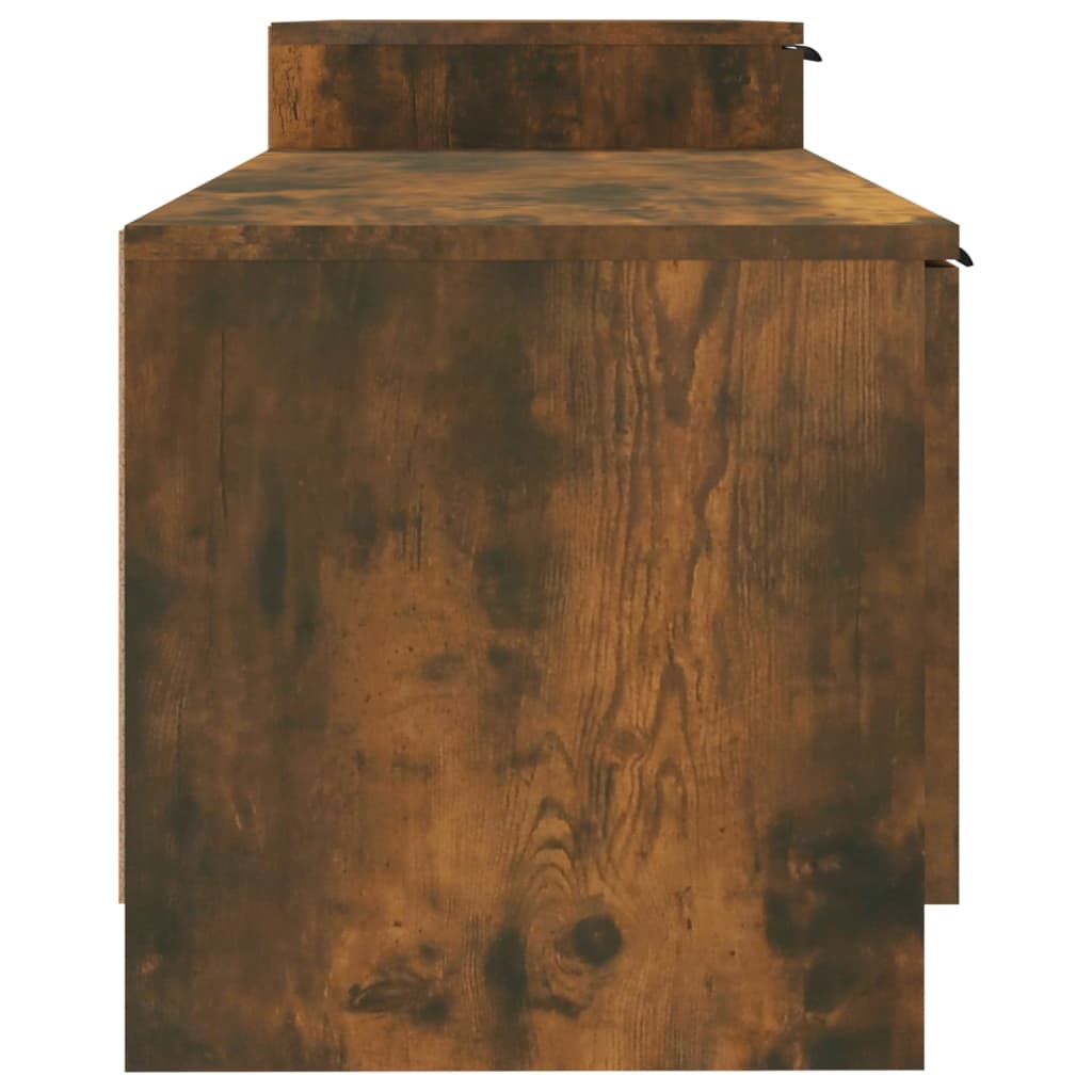 Meuble TV Chêne fumé 158,5x36x45 cm Bois d'ingénierie