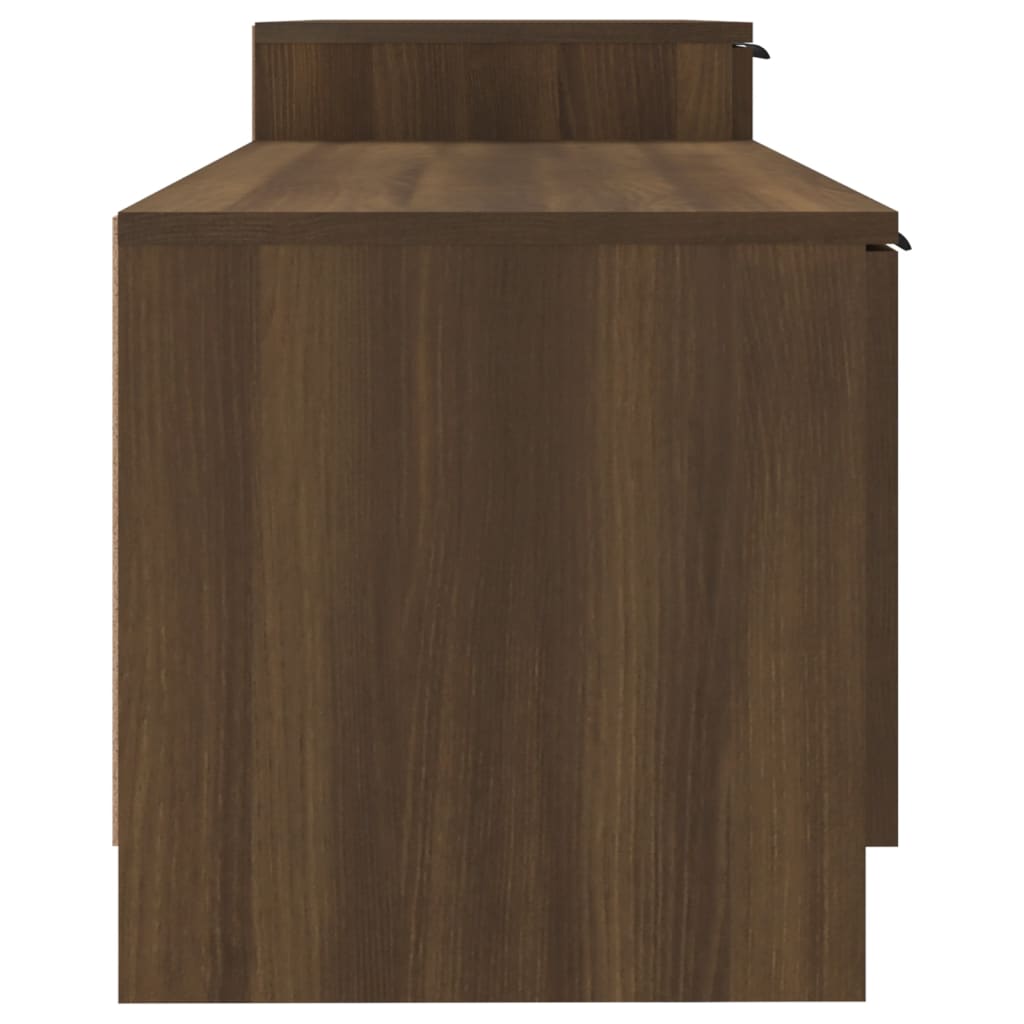 Meuble TV Chêne marron 158,5x36x45 cm Bois d'ingénierie