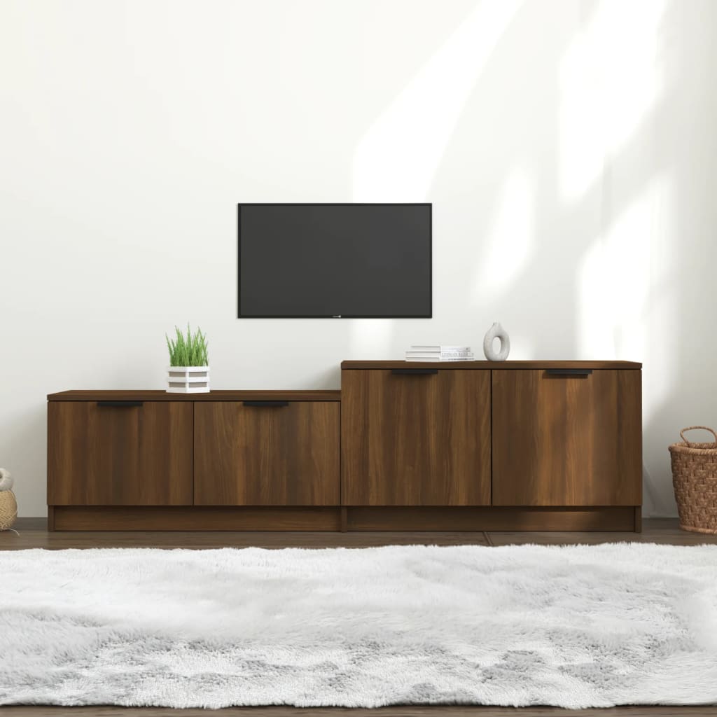 Meuble TV Chêne marron 158,5x36x45 cm Bois d'ingénierie