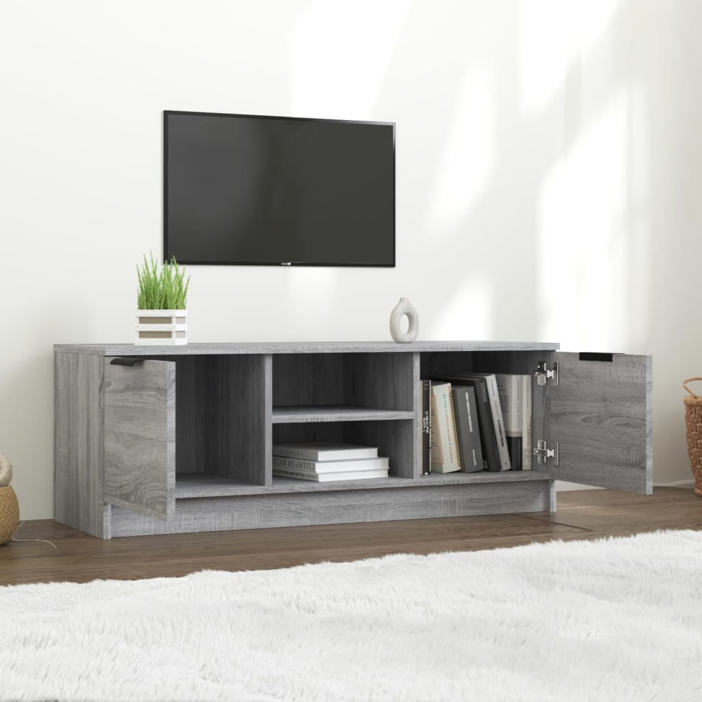 Meuble TV Sonoma gris 102x35x36,5 cm Bois d'ingénierie