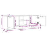 Meuble TV Sonoma gris 102x35x36,5 cm Bois d'ingénierie