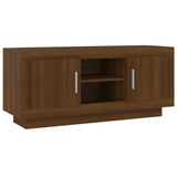 Meuble TV chêne marron 102x35x45 cm bois d'ingénierie