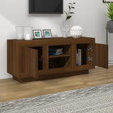 Meuble TV chêne marron 102x35x45 cm bois d'ingénierie