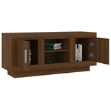 Meuble TV chêne marron 102x35x45 cm bois d'ingénierie