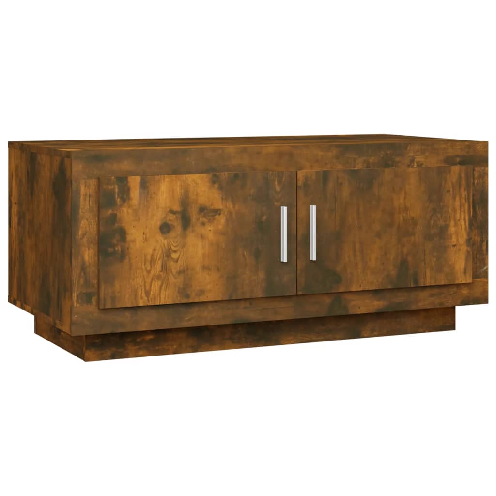 Table basse Chêne fumé 102x50x45 cm Bois d'ingénierie