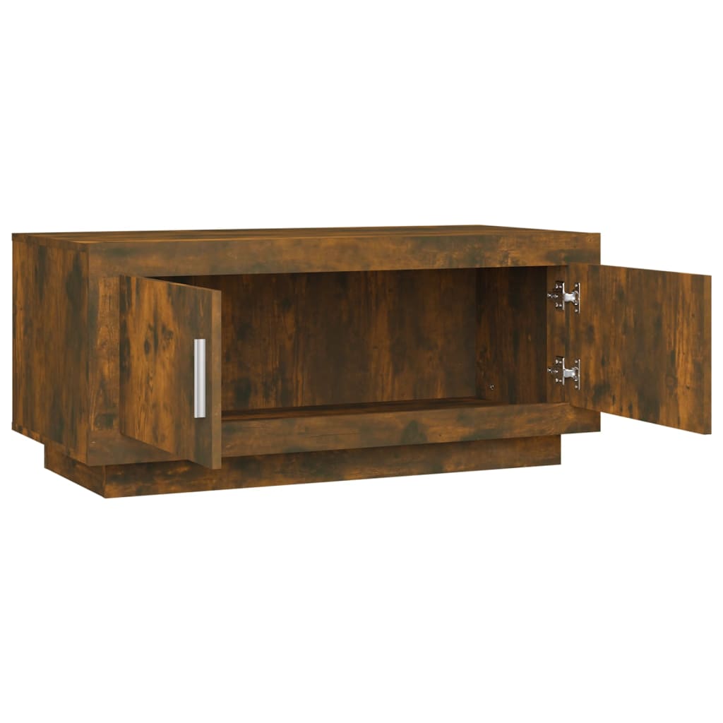 Table basse Chêne fumé 102x50x45 cm Bois d'ingénierie