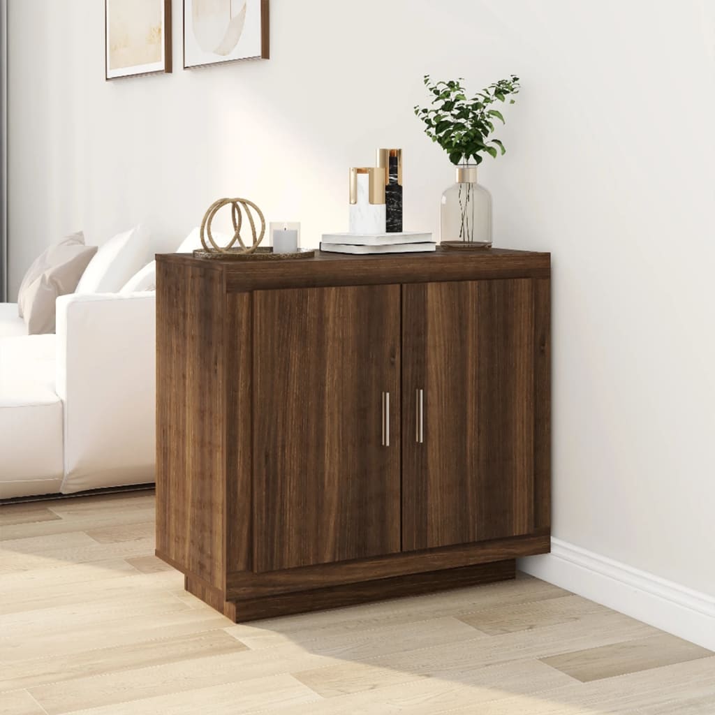 Sideboard Brown Oak 80x40x75 cm Engineered wood