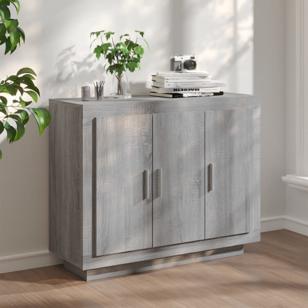 Buffet Sonoma gris 92x35x75 cm Bois d'ingénierie