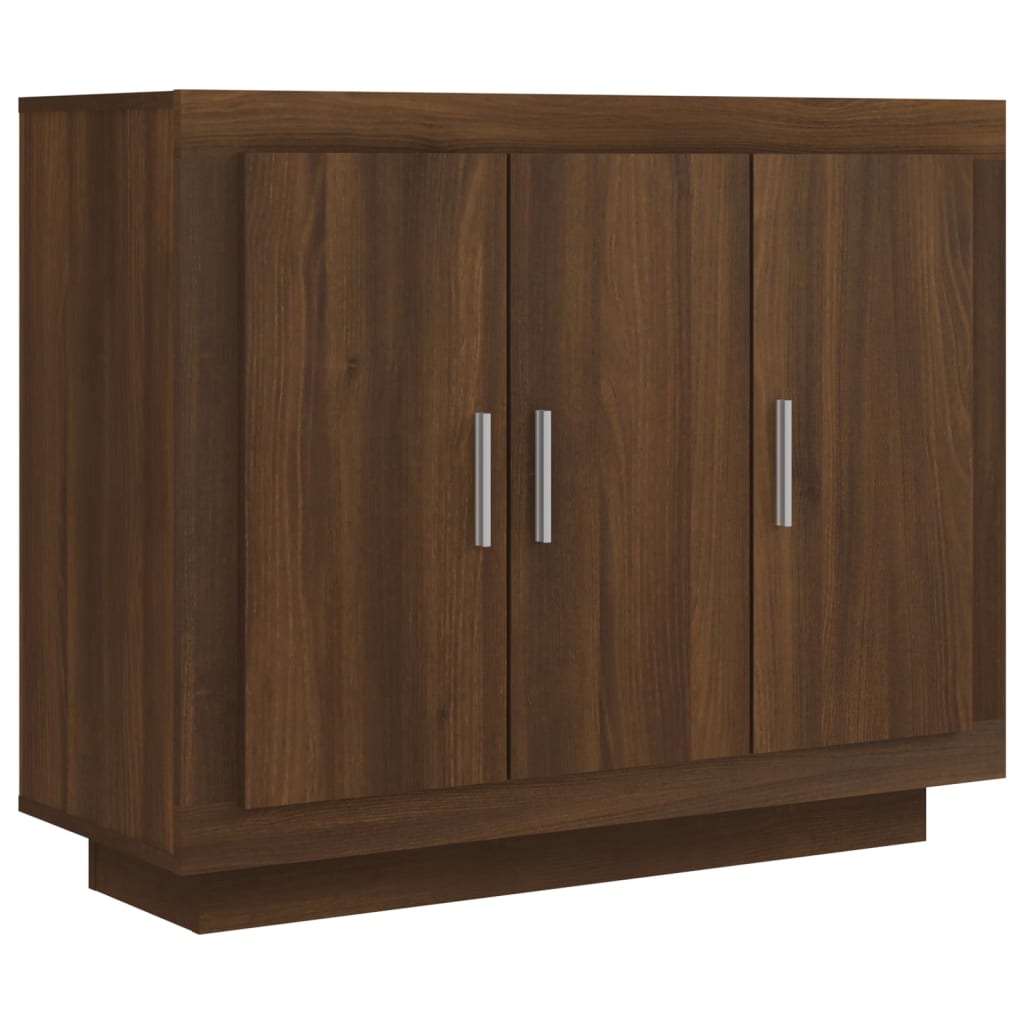 Sideboard Brown Oak 92x35x75 cm Engineered wood