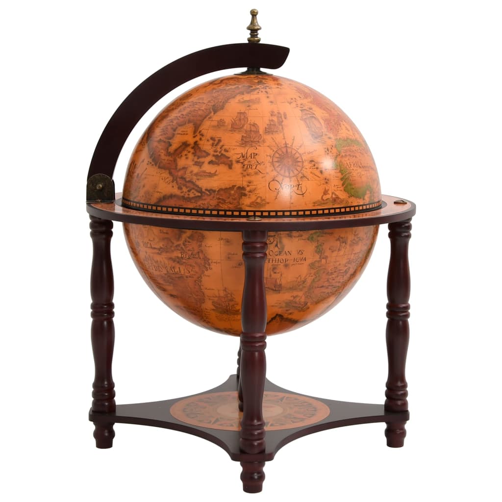 Support à vin bar forme globe Marron Bois d'eucalyptus massif