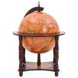 Support à vin bar forme globe Marron Bois d'eucalyptus massif