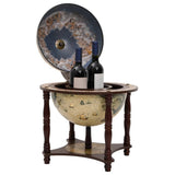 Support à vin bar forme globe Marron Bois d'eucalyptus massif