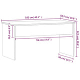 Couchtisch Weiß 102x50,5x52,5 cm Holzwerkstoff