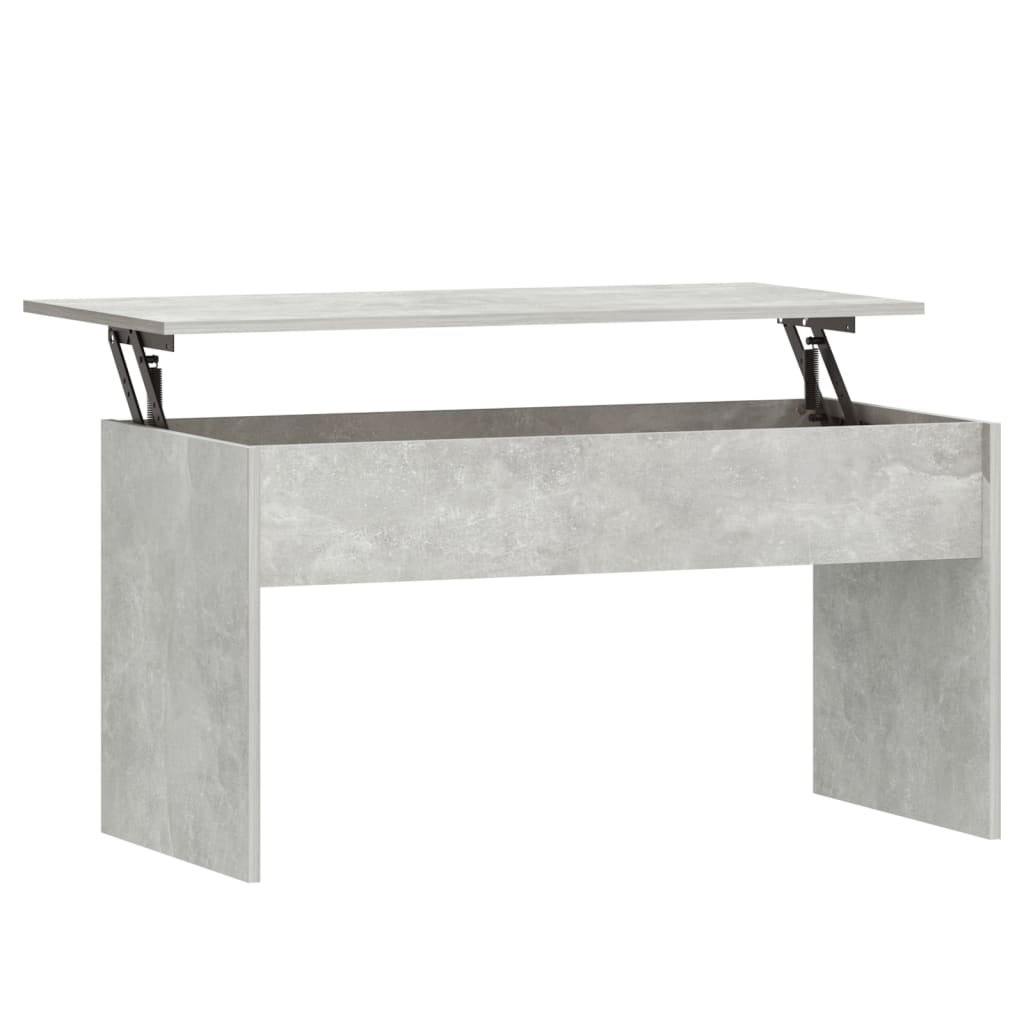 Table basse gris béton 102x50,5x52,5 cm bois d'ingénierie