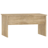 Table basse chêne sonoma 80x50,5x41,5 cm bois d'ingénierie