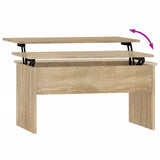 Table basse chêne sonoma 80x50,5x41,5 cm bois d'ingénierie