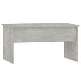 Table basse gris béton 80x50,5x41,5 cm bois d'ingénierie