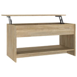 Table basse chêne sonoma 102x50x52,5 cm bois d'ingénierie