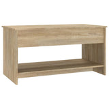 Table basse chêne sonoma 102x50x52,5 cm bois d'ingénierie