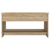 Table basse chêne sonoma 102x50x52,5 cm bois d'ingénierie