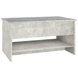 Table basse Gris béton 80x50x40 cm Bois d'ingénierie