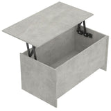 Betongrauer Couchtisch 102 x 55,5 x 52,5 cm, Holzwerkstoff