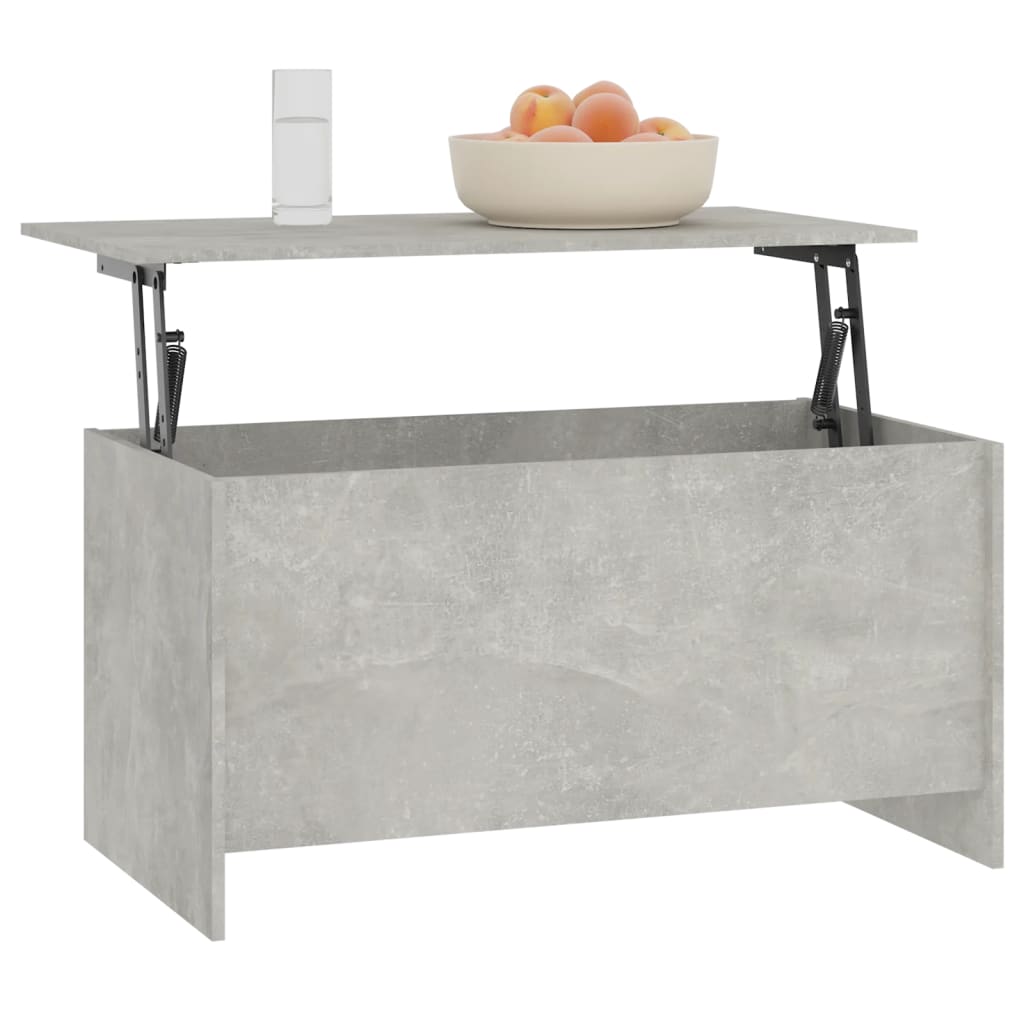 Betongrauer Couchtisch 102 x 55,5 x 52,5 cm, Holzwerkstoff