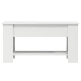 White coffee table 101x49x52 cm engineered wood