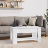 White coffee table 101x49x52 cm engineered wood