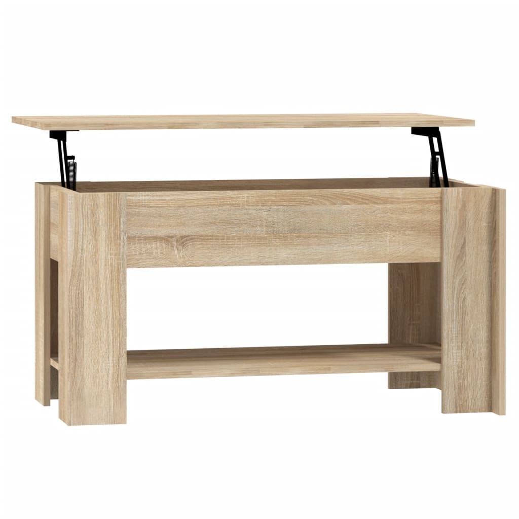 Table basse chêne sonoma 101x49x52 cm bois d'ingénierie