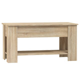 Table basse chêne sonoma 101x49x52 cm bois d'ingénierie