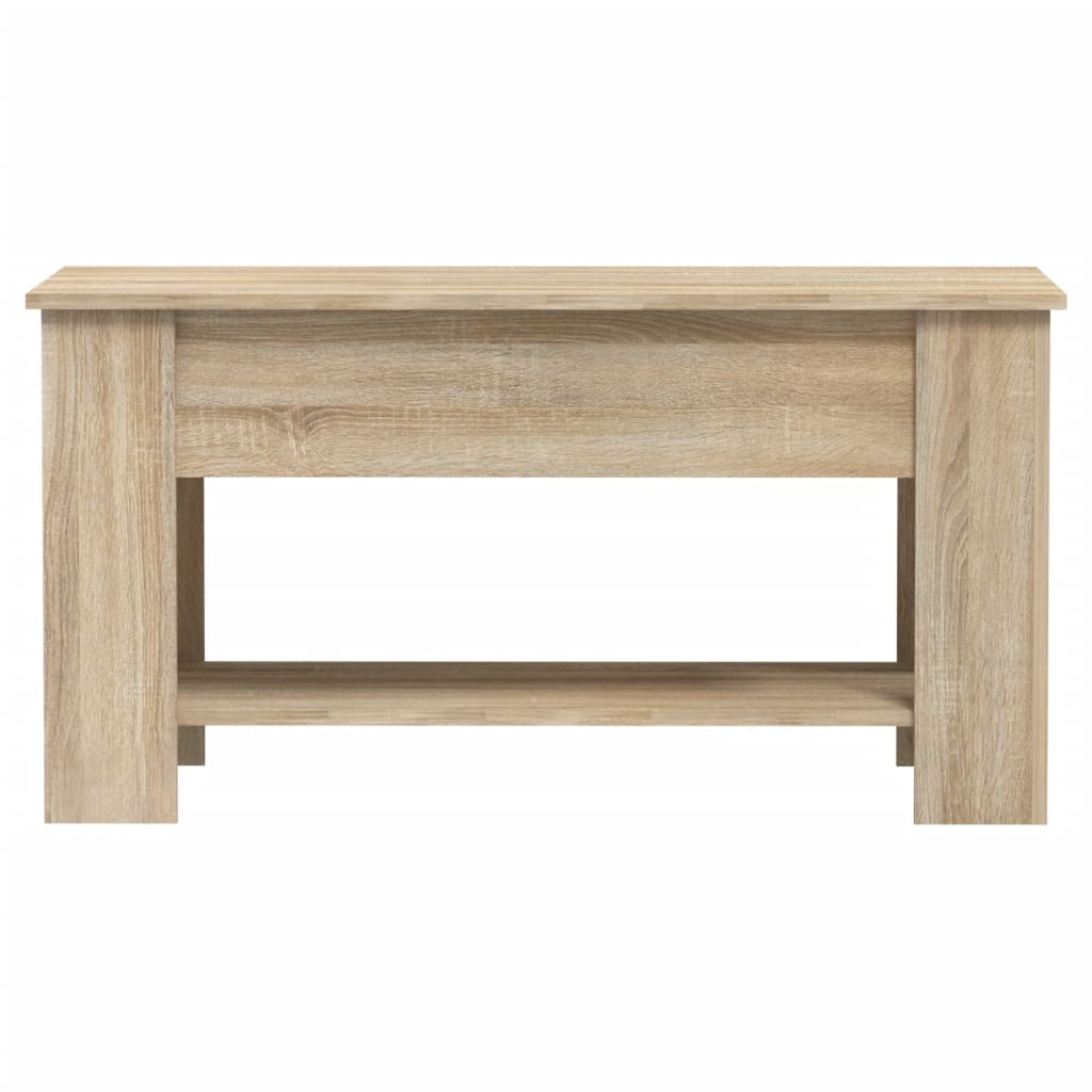 Table basse chêne sonoma 101x49x52 cm bois d'ingénierie