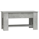 Table basse gris béton 101x49x52 cm bois d'ingénierie