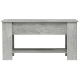 Table basse gris béton 101x49x52 cm bois d'ingénierie