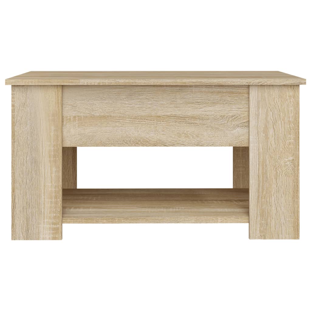 Table basse chêne sonoma 79x49x41 cm bois d'ingénierie