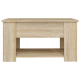 Table basse chêne sonoma 79x49x41 cm bois d'ingénierie