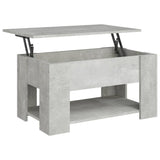 Betongrauer Couchtisch 79x49x41 cm, Holzwerkstoff