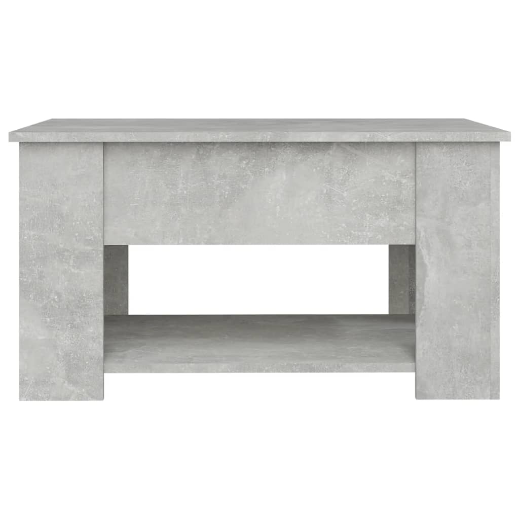 Betongrauer Couchtisch 79x49x41 cm, Holzwerkstoff