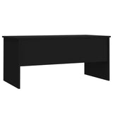 Table basse noir 102x50,5x46,5 cm bois d'ingénierie