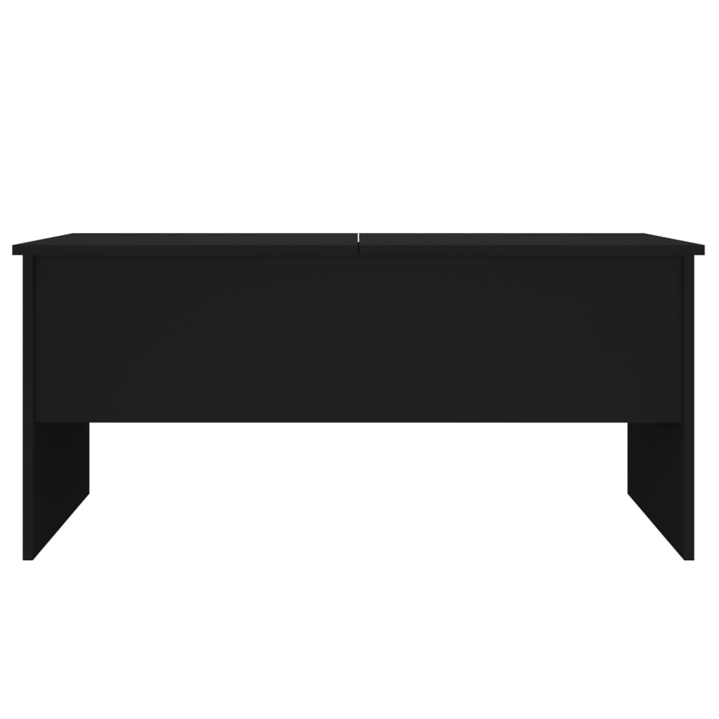 Table basse noir 102x50,5x46,5 cm bois d'ingénierie