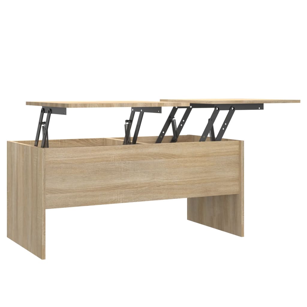 Table basse chêne sonoma 102x50,5x46,5 cm bois d'ingénierie