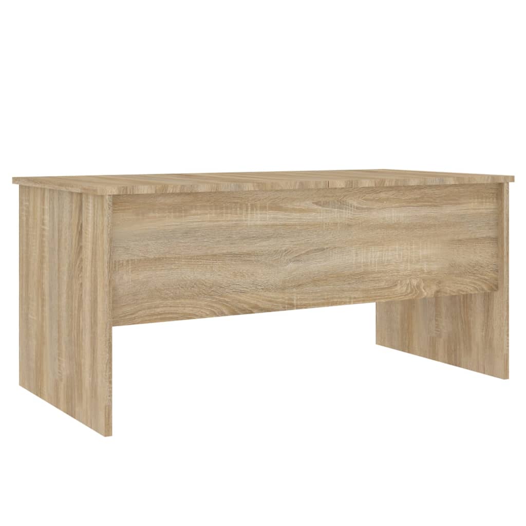 Table basse chêne sonoma 102x50,5x46,5 cm bois d'ingénierie