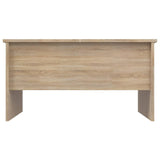 Table basse chêne sonoma 80x50x42,5 cm bois d'ingénierie