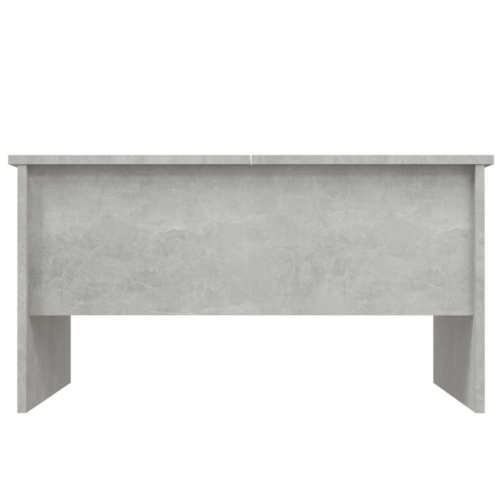 Table basse gris béton 80x50x42,5 cm bois d'ingénierie